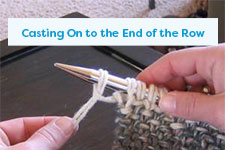 Casting On to the End of the Row Knitting Tutorial