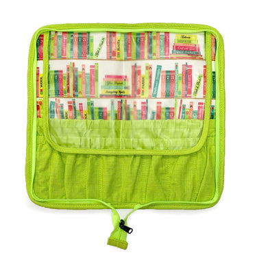 della Q Chicken Boots DPN/Crochet Hook Case - *Linen - Library - Lime