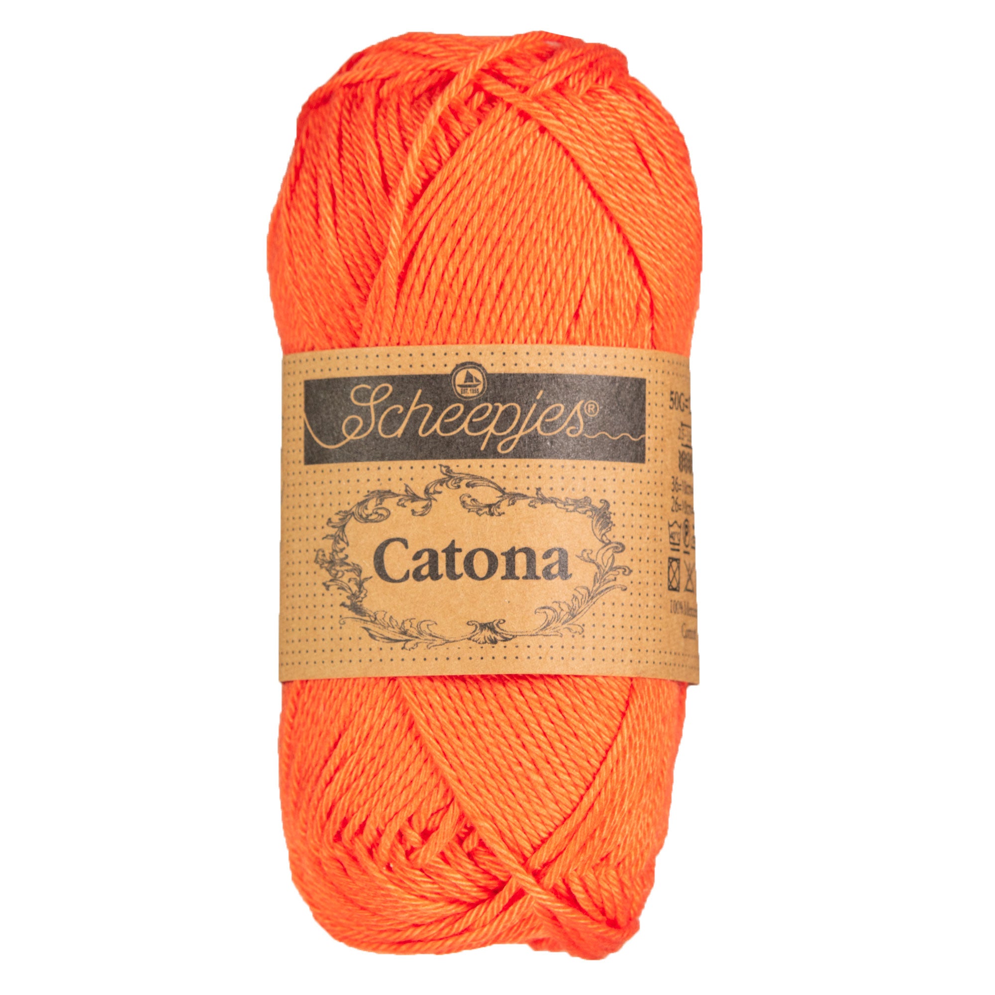 Scheepjes Catona Yarn - 189 Royal Orange - Zoom Image