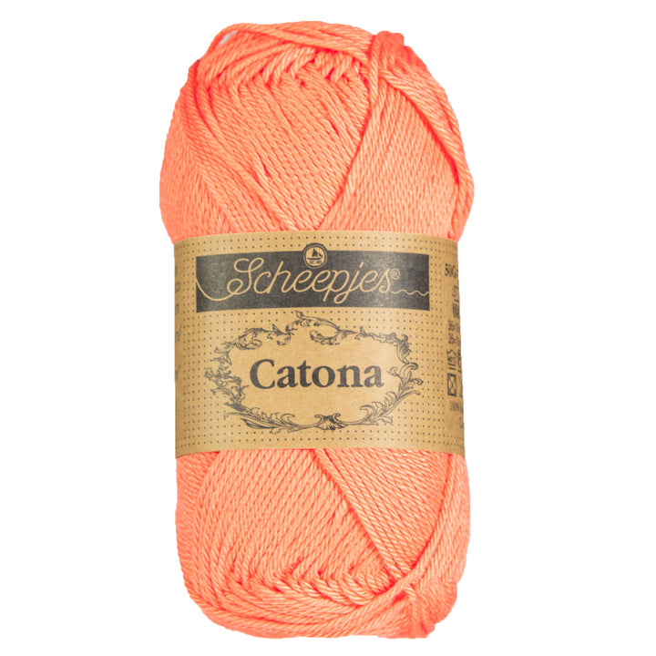 Scheepjes Catona Yarn - 410 Rich Coral - Zoom Image