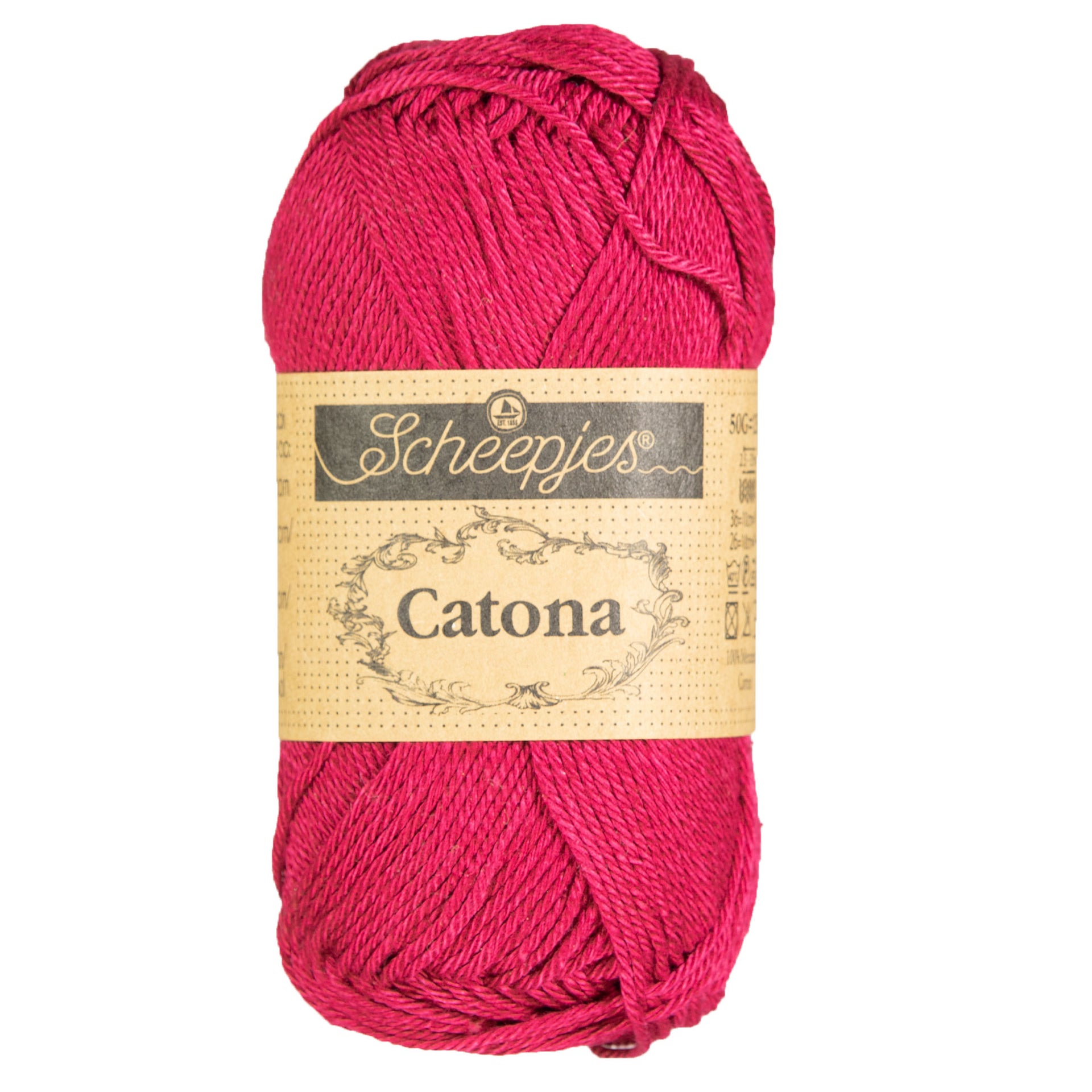 Scheepjes Catona Yarn - 517 Ruby - Zoom Image
