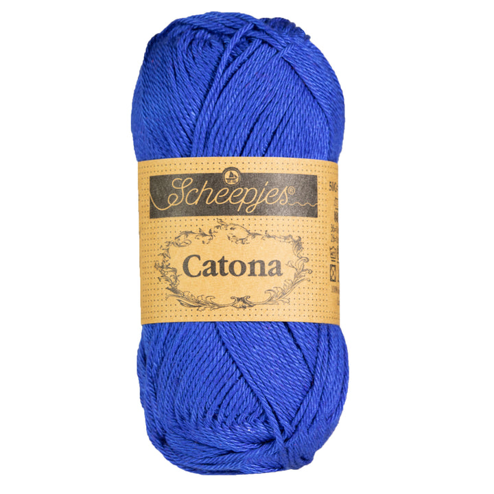 Scheepjes Catona Yarn - 201 Electric Blue - Zoom Image