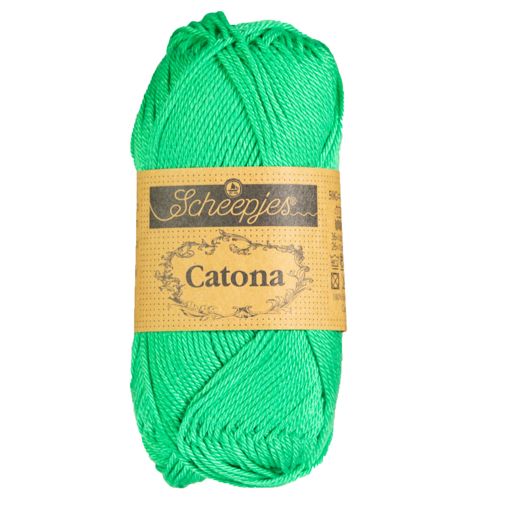 Scheepjes Catona Yarn - 241 Parrot Green - Zoom Image
