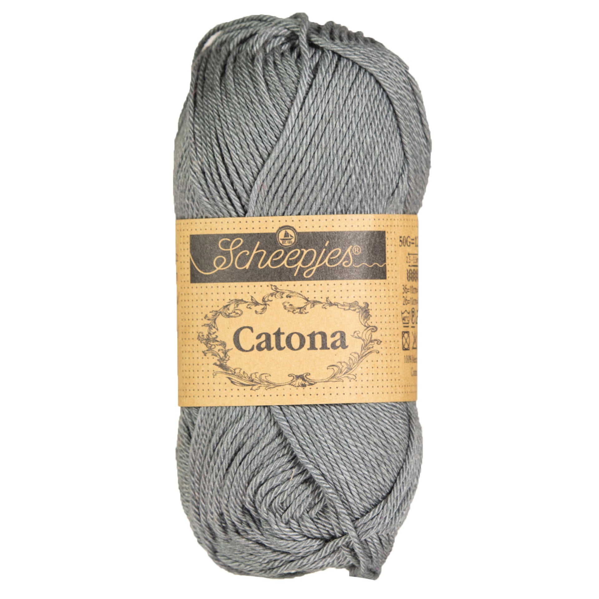 Scheepjes Catona Yarn - 242 Metal Grey - Zoom Image
