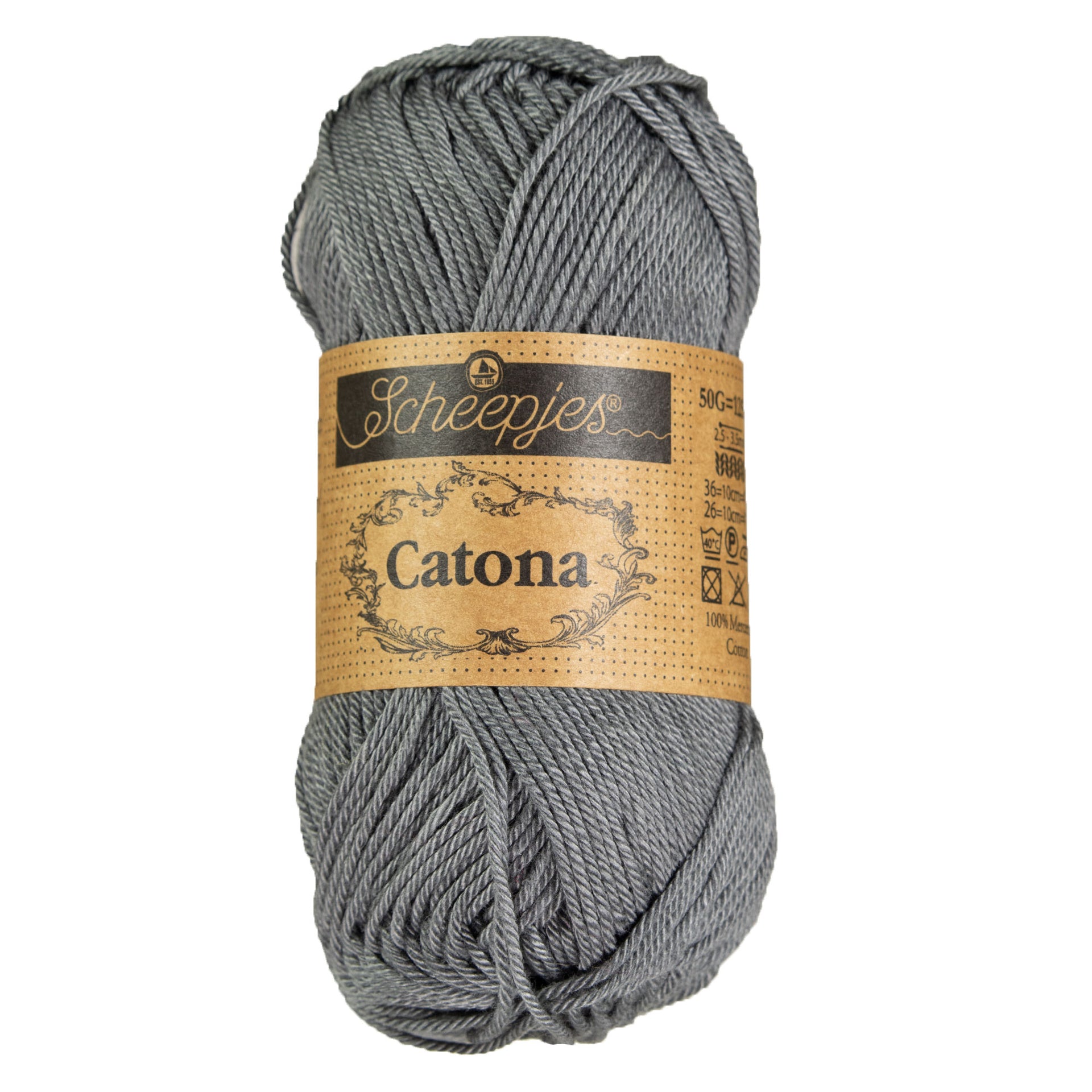Scheepjes Catona Yarn - 501 Anthracite - Zoom Image
