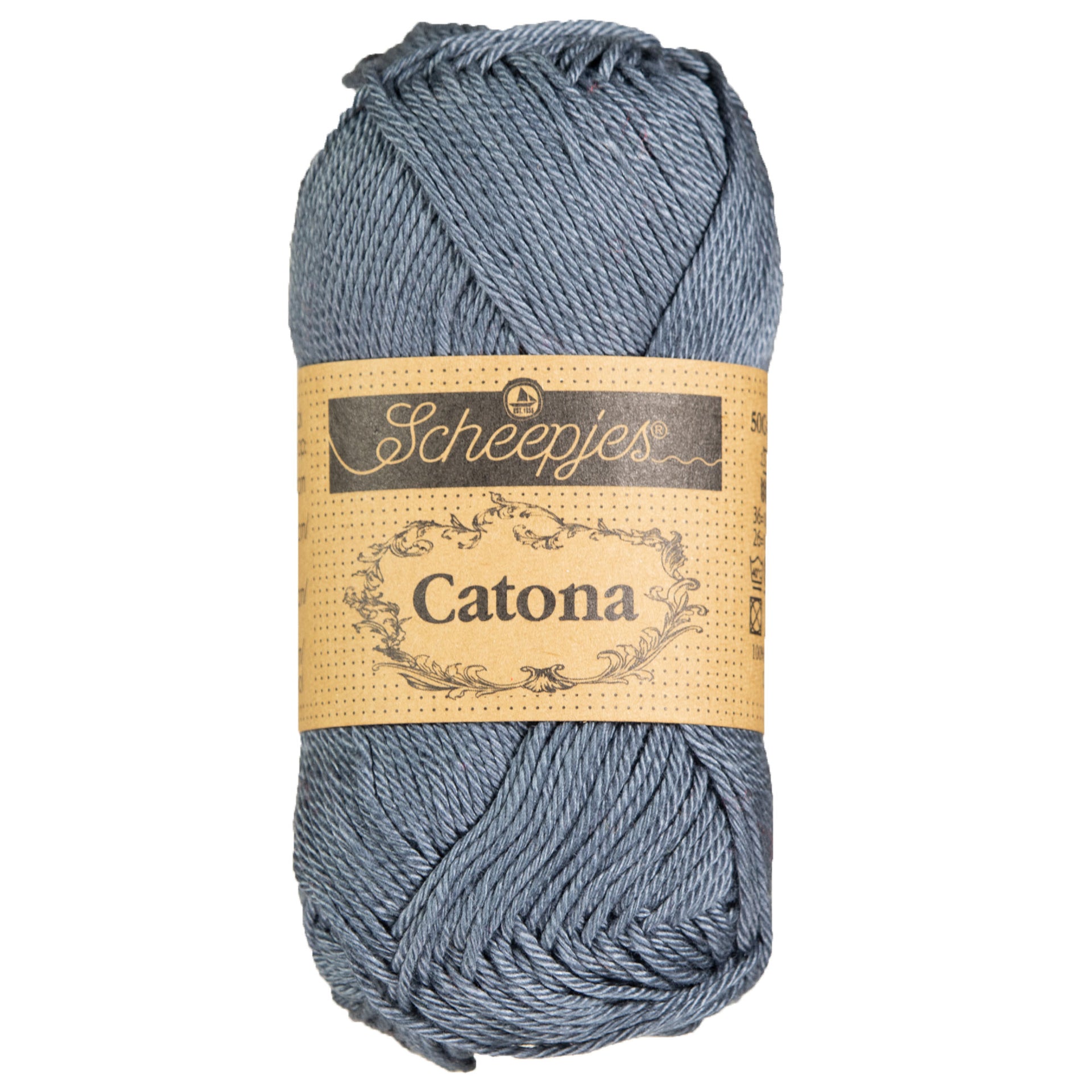 Scheepjes Catona Yarn - 393 Charcoal - Zoom Image
