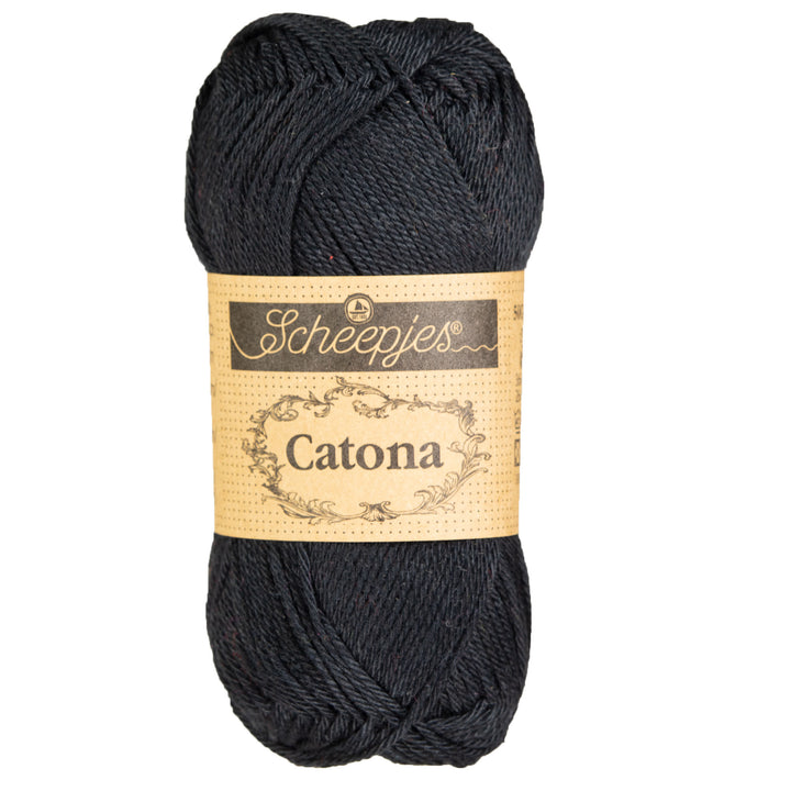 Scheepjes Catona Yarn - 110 Jet Black - Zoom Image