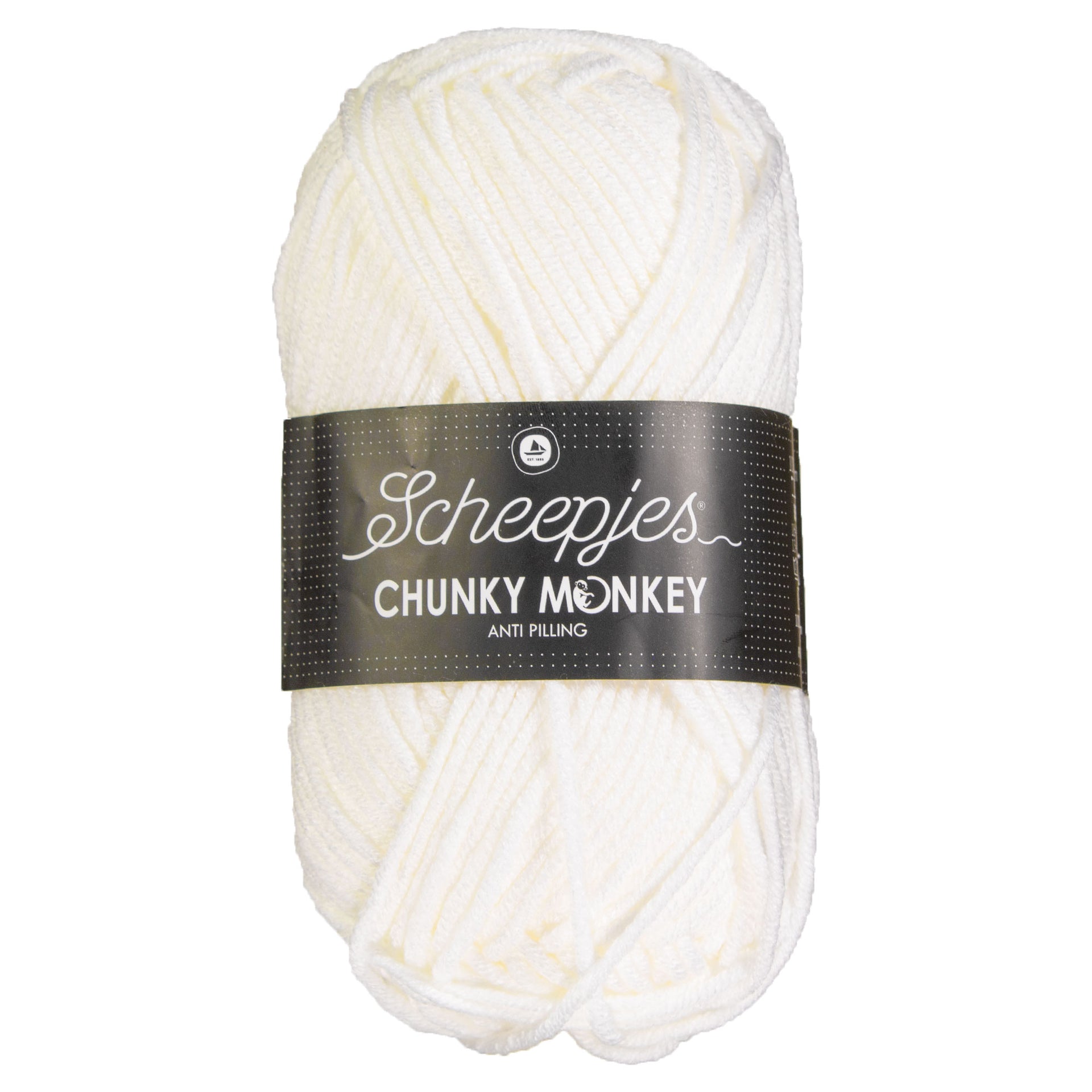 Scheepjes Chunky Monkey Yarn - 1001 White - Zoom Image

