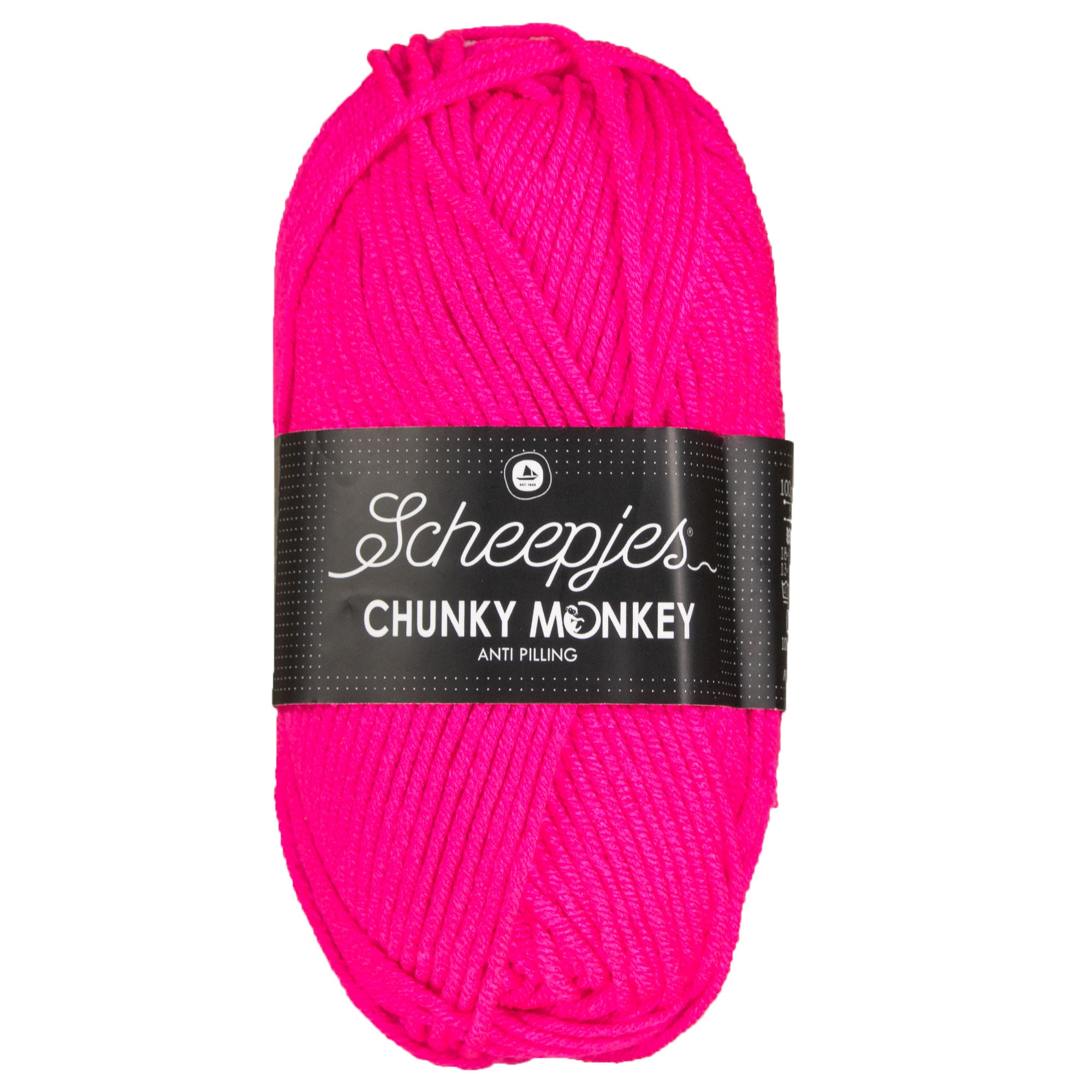 Scheepjes Chunky Monkey Yarn - 1257 Hot Pink - Zoom Image