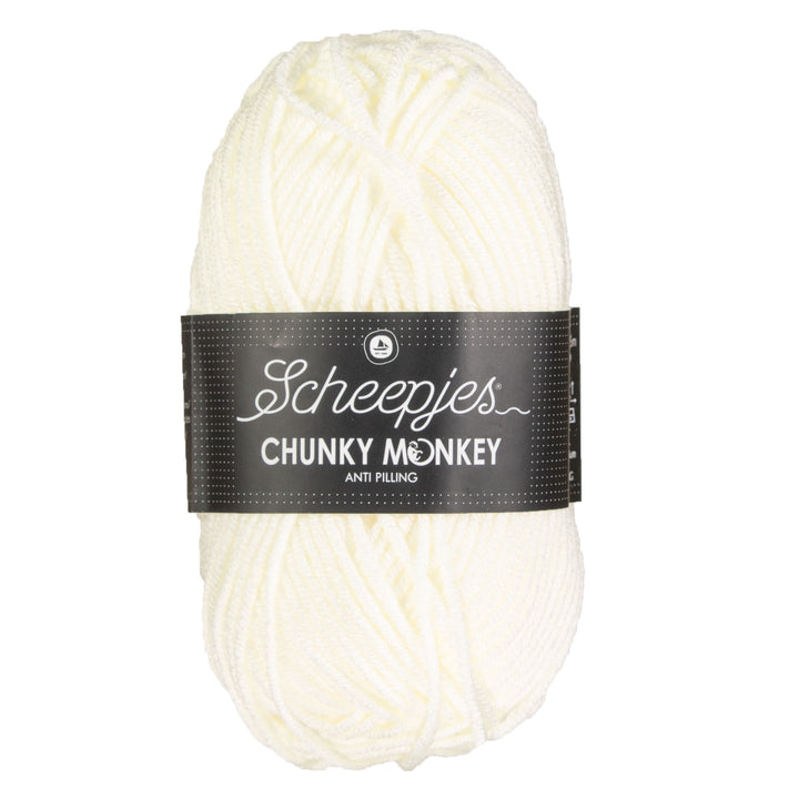 Scheepjes Chunky Monkey Yarn - 1005 Cream - Zoom Image