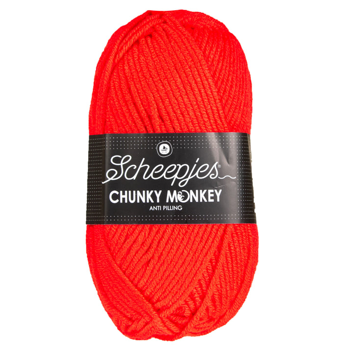 Scheepjes Chunky Monkey Yarn - 1010 Scarlet - Zoom Image