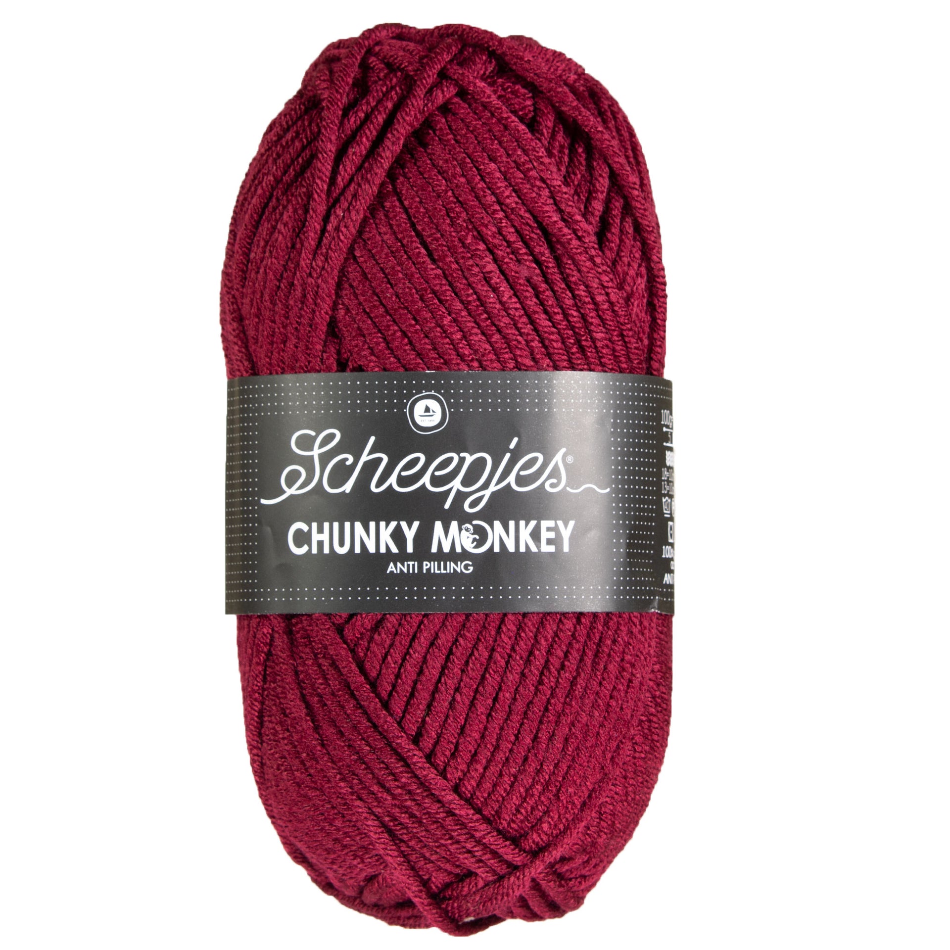 Scheepjes Chunky Monkey Yarn - 1035 Maroon - Zoom Image
