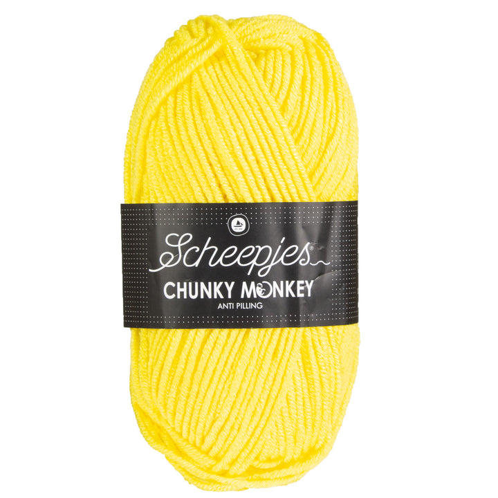 Scheepjes Chunky Monkey Yarn - 1263 Lemon - Zoom Image