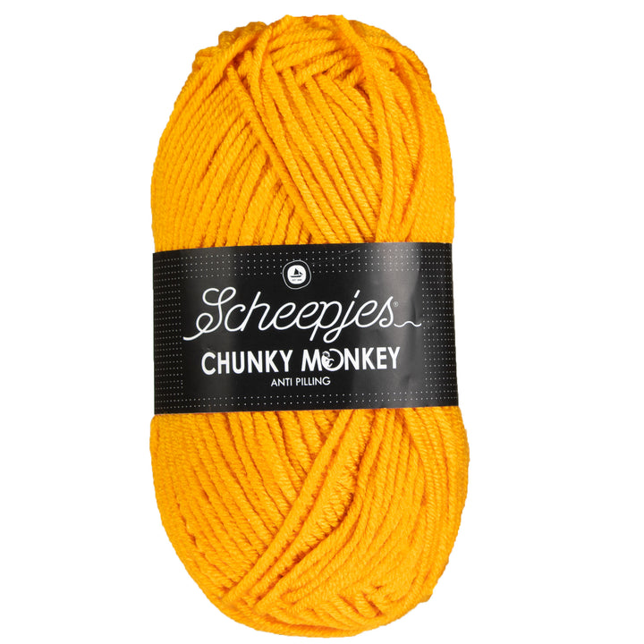 Scheepjes Chunky Monkey Yarn - 1114 Golden Yellow - Zoom Image