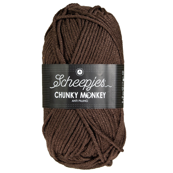 Scheepjes Chunky Monkey Yarn - 1004 Chocolate - Zoom Image