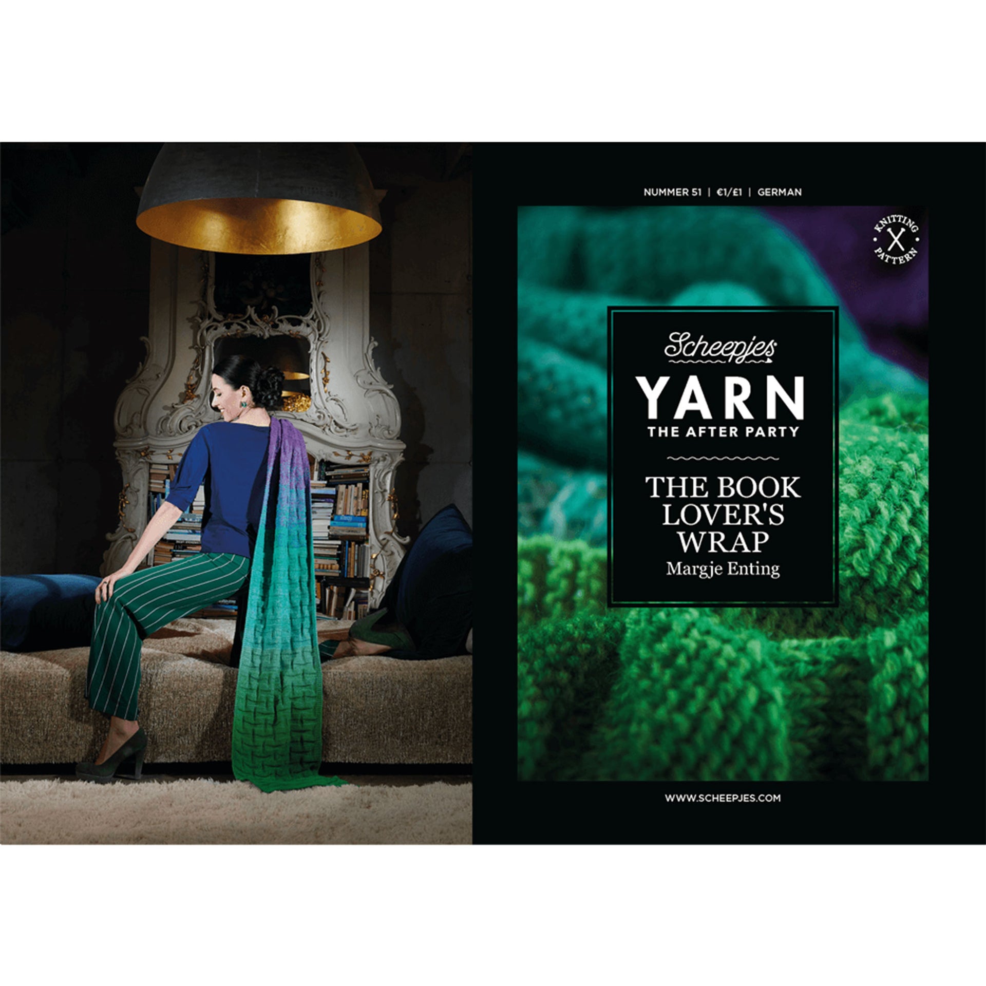 Scheepjes YARN The After Party Patterns - 51 Book Lover's Wrap - Zoom Image

