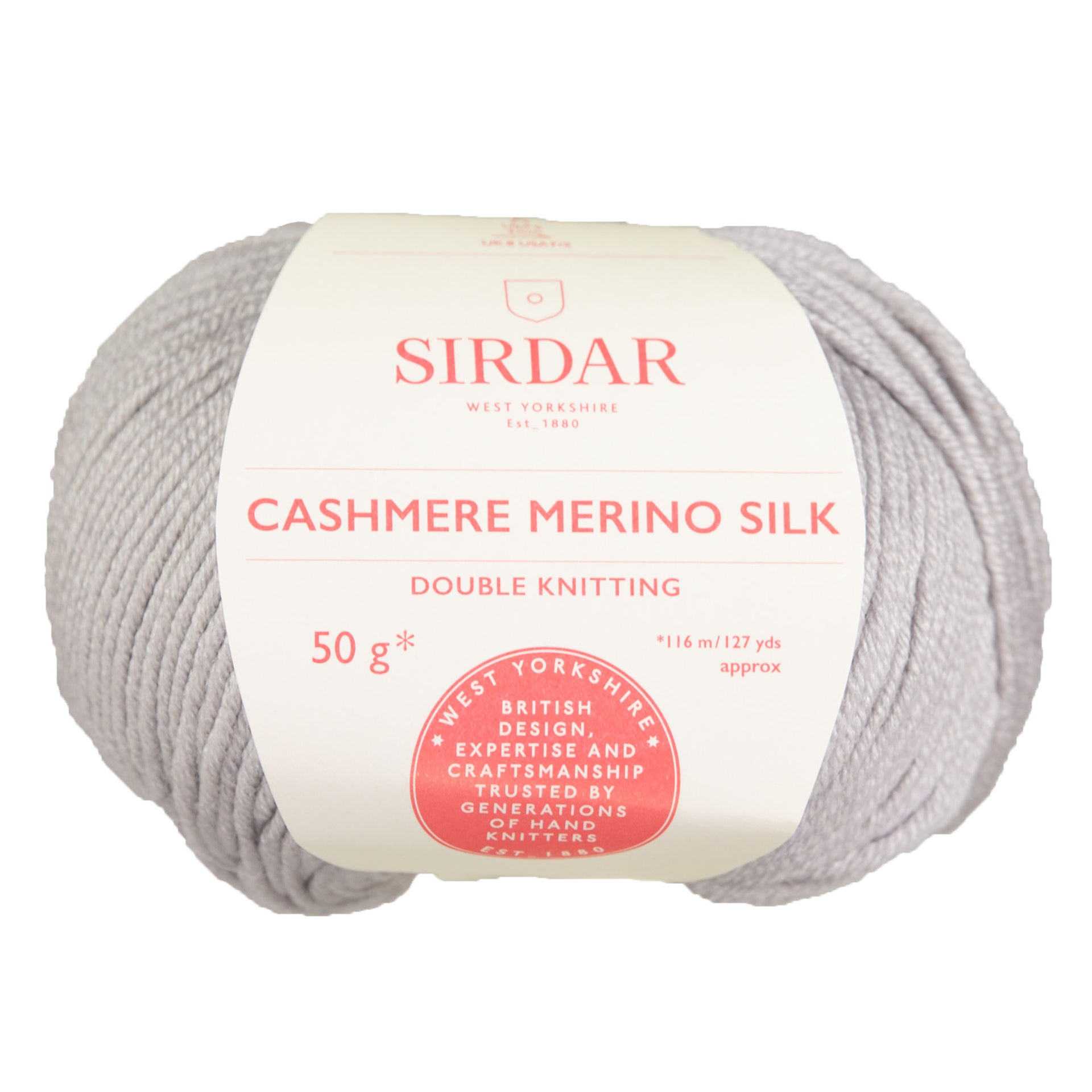 Sirdar Cashmere Merino Silk DK Yarn - 405 Silver Grey - Zoom Image
