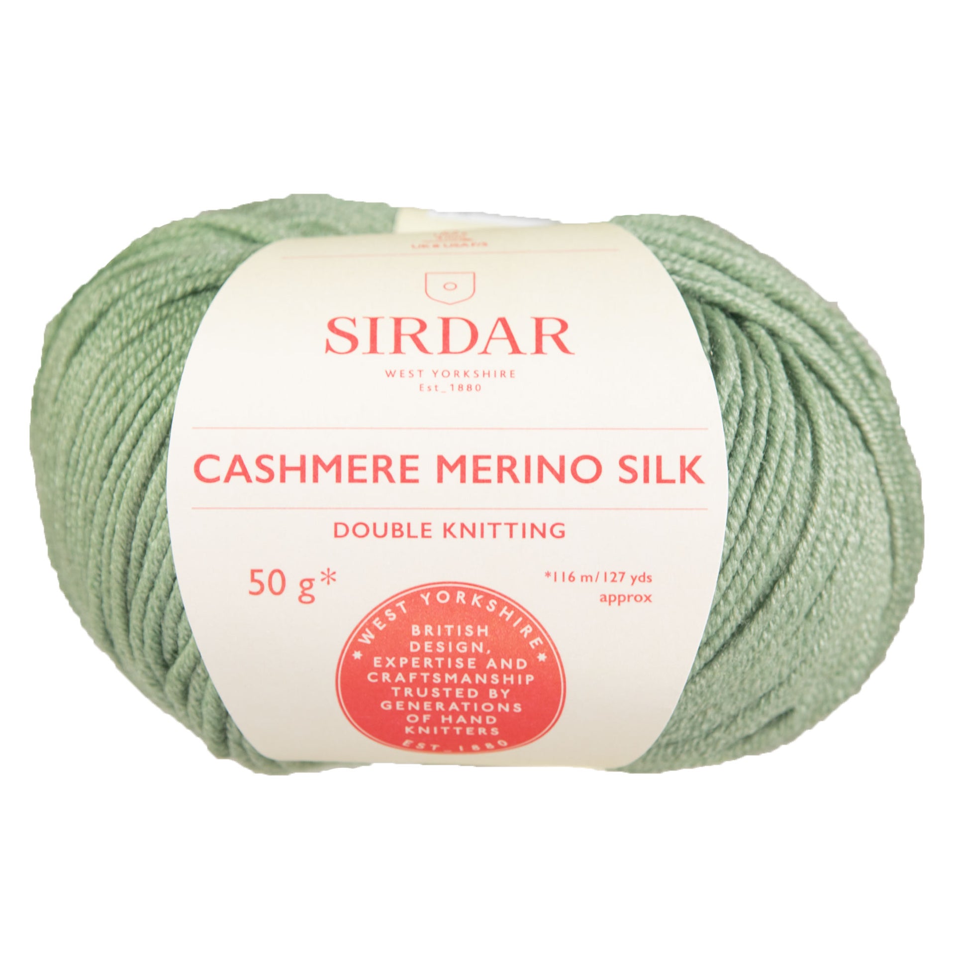 Sirdar Cashmere Merino Silk DK Yarn - 421 Meadow Green - Zoom Image
