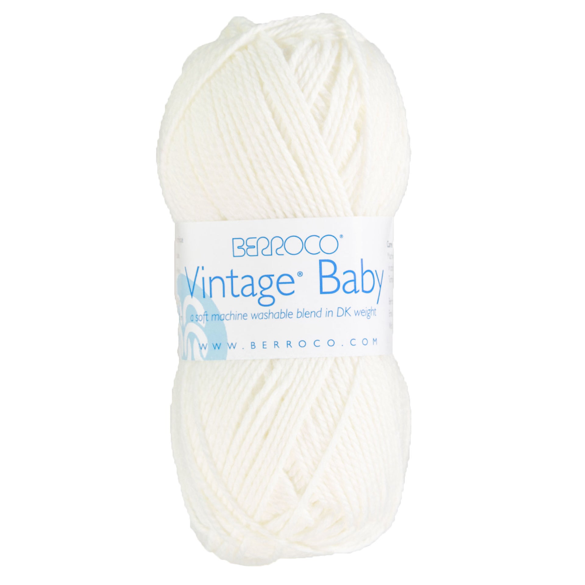 Berroco Vintage Baby Yarn - 10001 Snow White - Zoom Image
