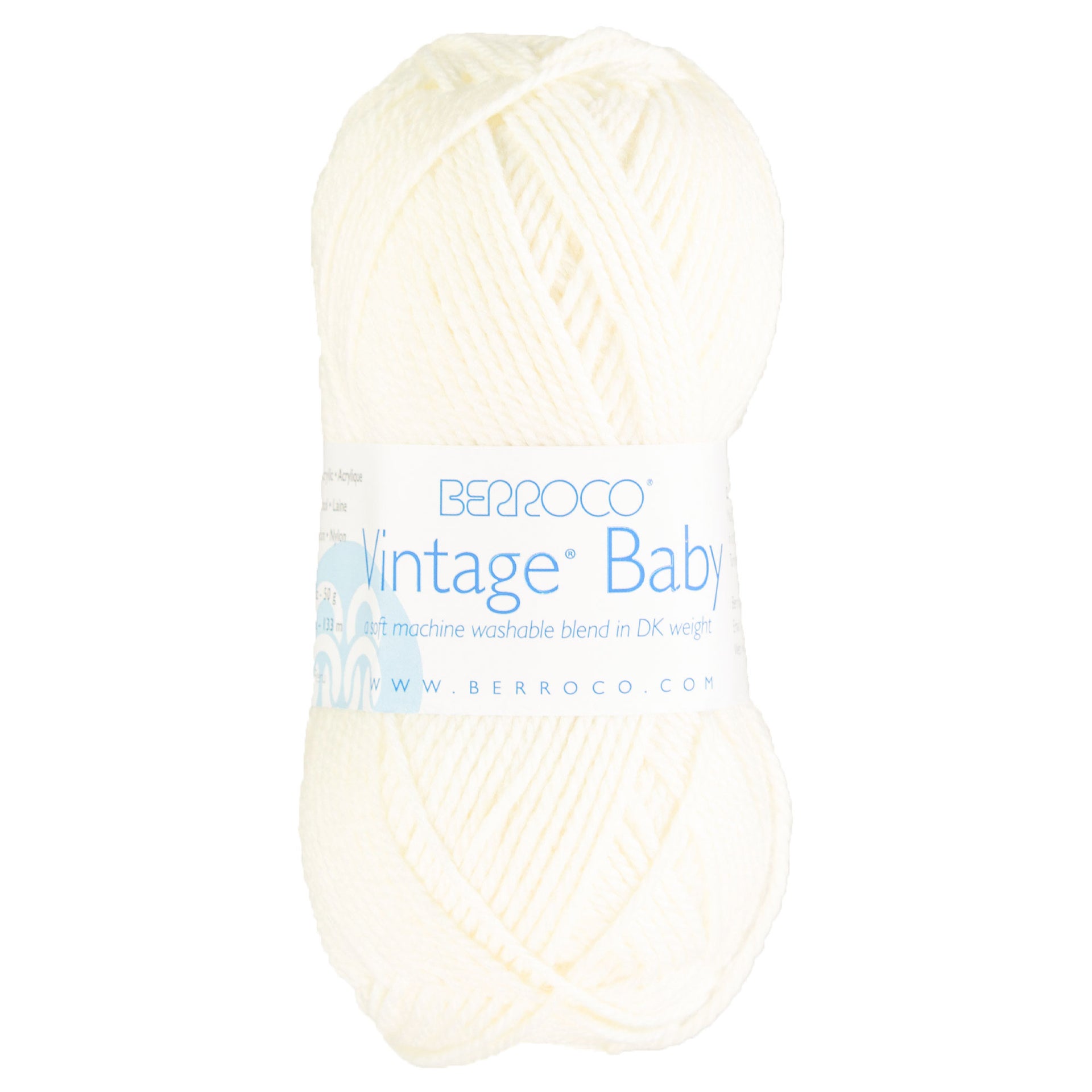 Berroco Vintage Baby Yarn - 10002 Pearl - Zoom Image

