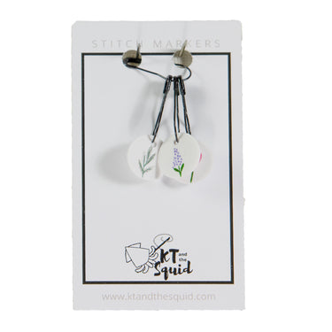 KT and the Squid Stitch Markers - Floral - Zoom Image