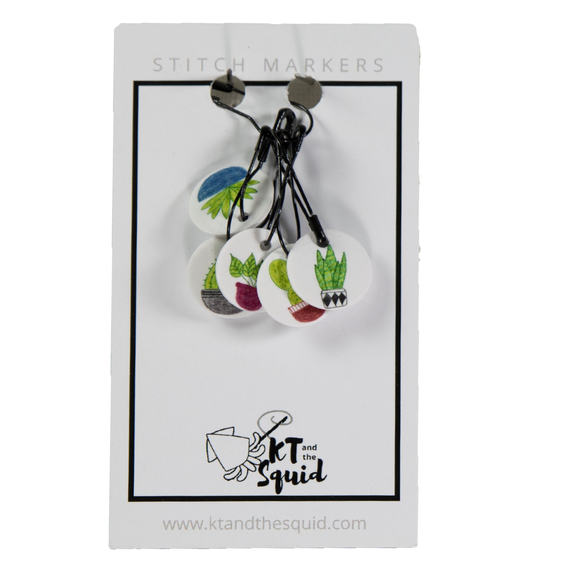 KT and the Squid Stitch Markers - Plants - Zoom Image