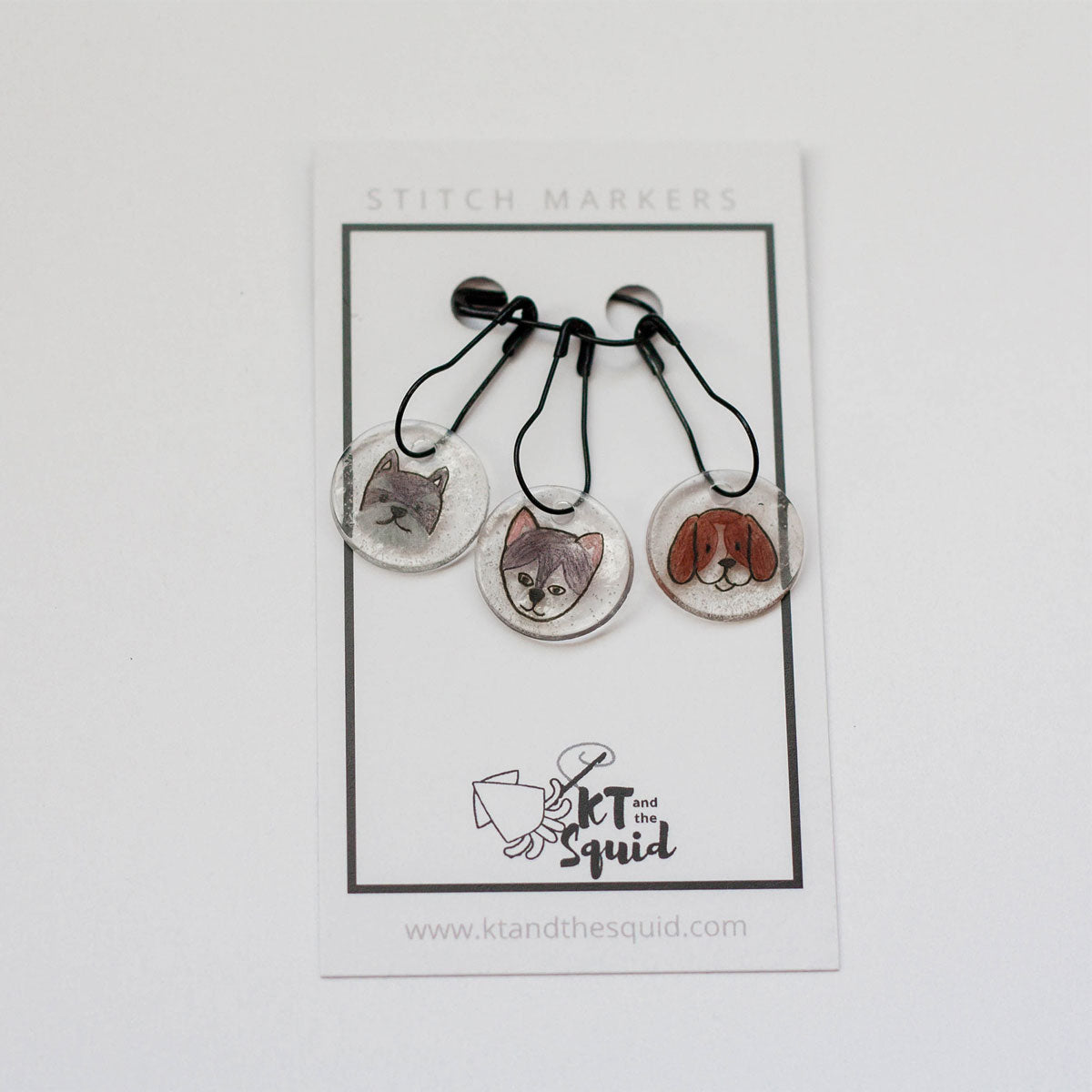 KT and the Squid Stitch Markers - Dogs (3 pack) - Extra Image
