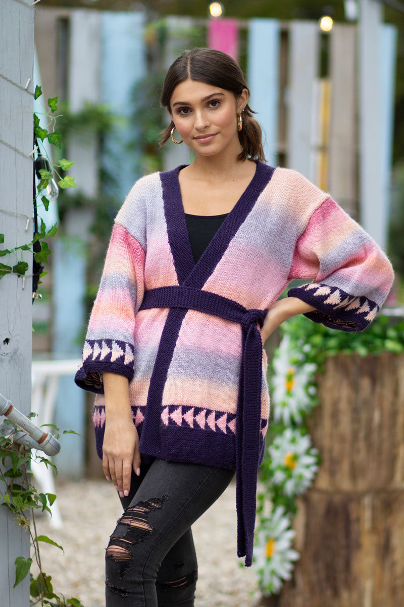 Universal Yarn Colorburst - Chroma Collection Patterns - Slant Cardigan - PDF Download - Extra Image
