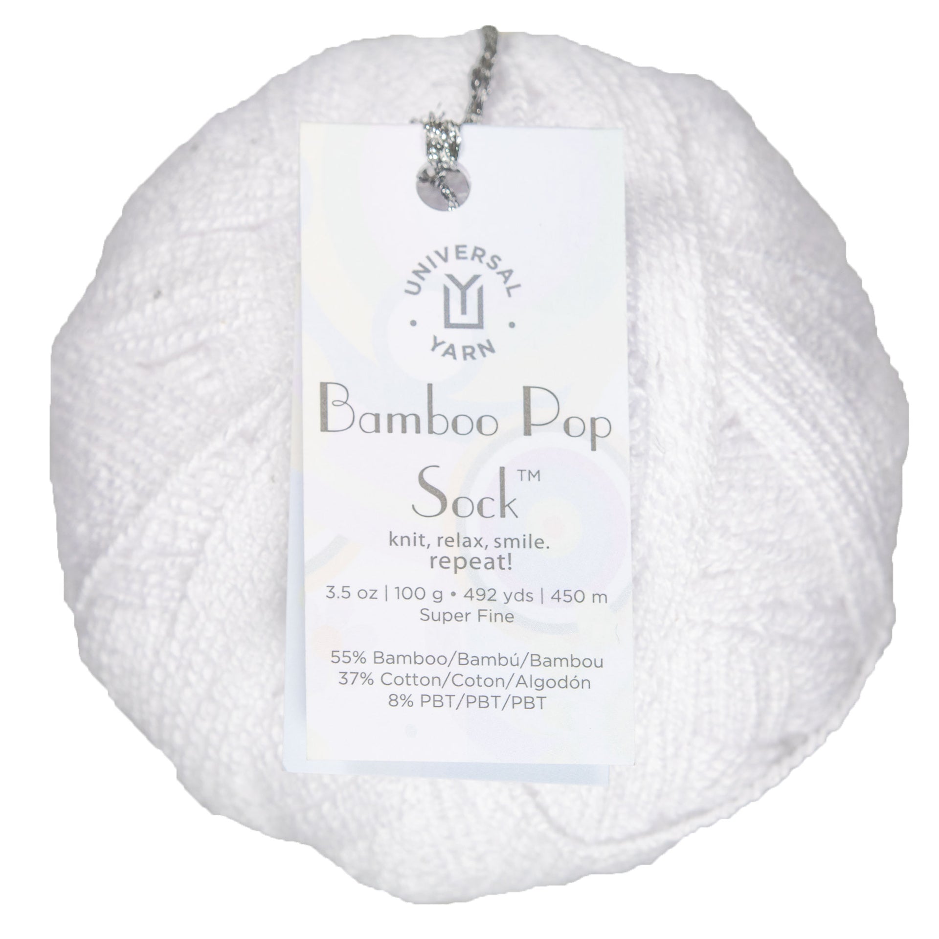Universal Yarn Bamboo Pop Socks Yarn - 601 Frost - Zoom Image
