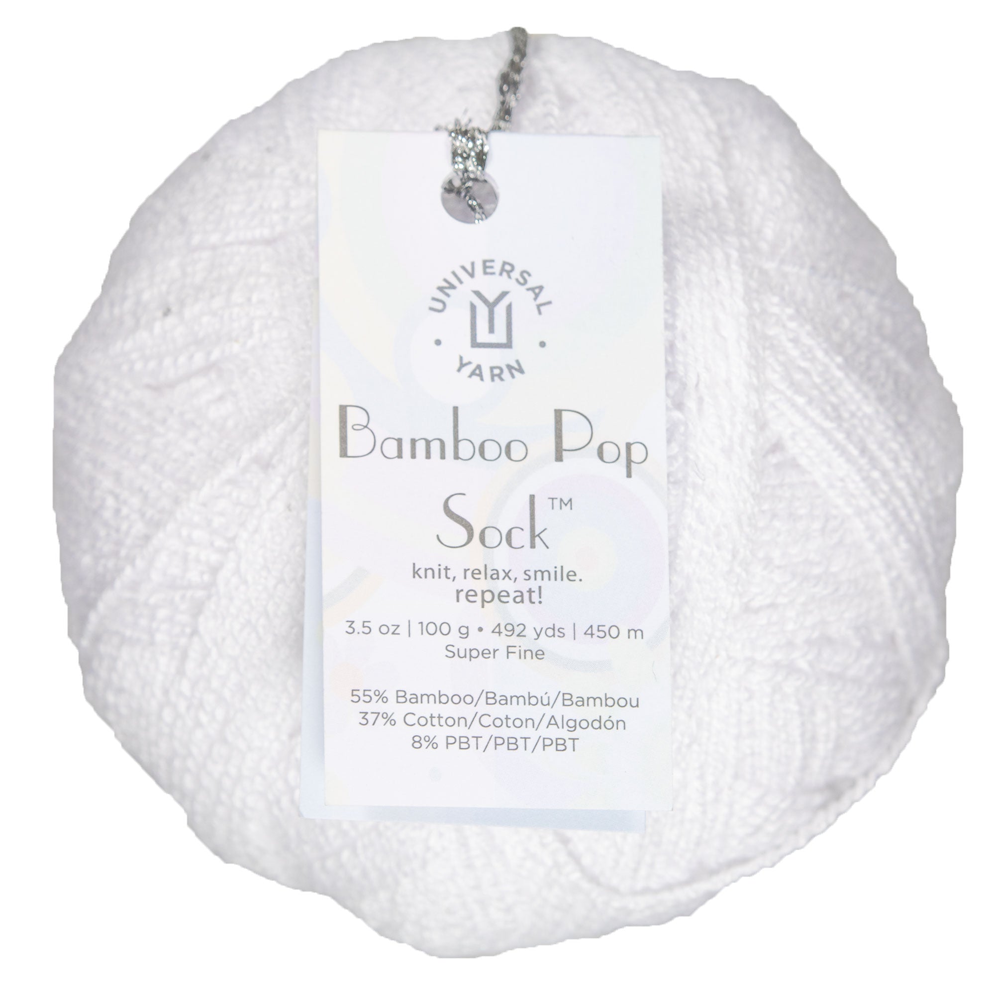 Universal Yarn Bamboo Pop Socks Yarn - 601 Frost - Zoom Image