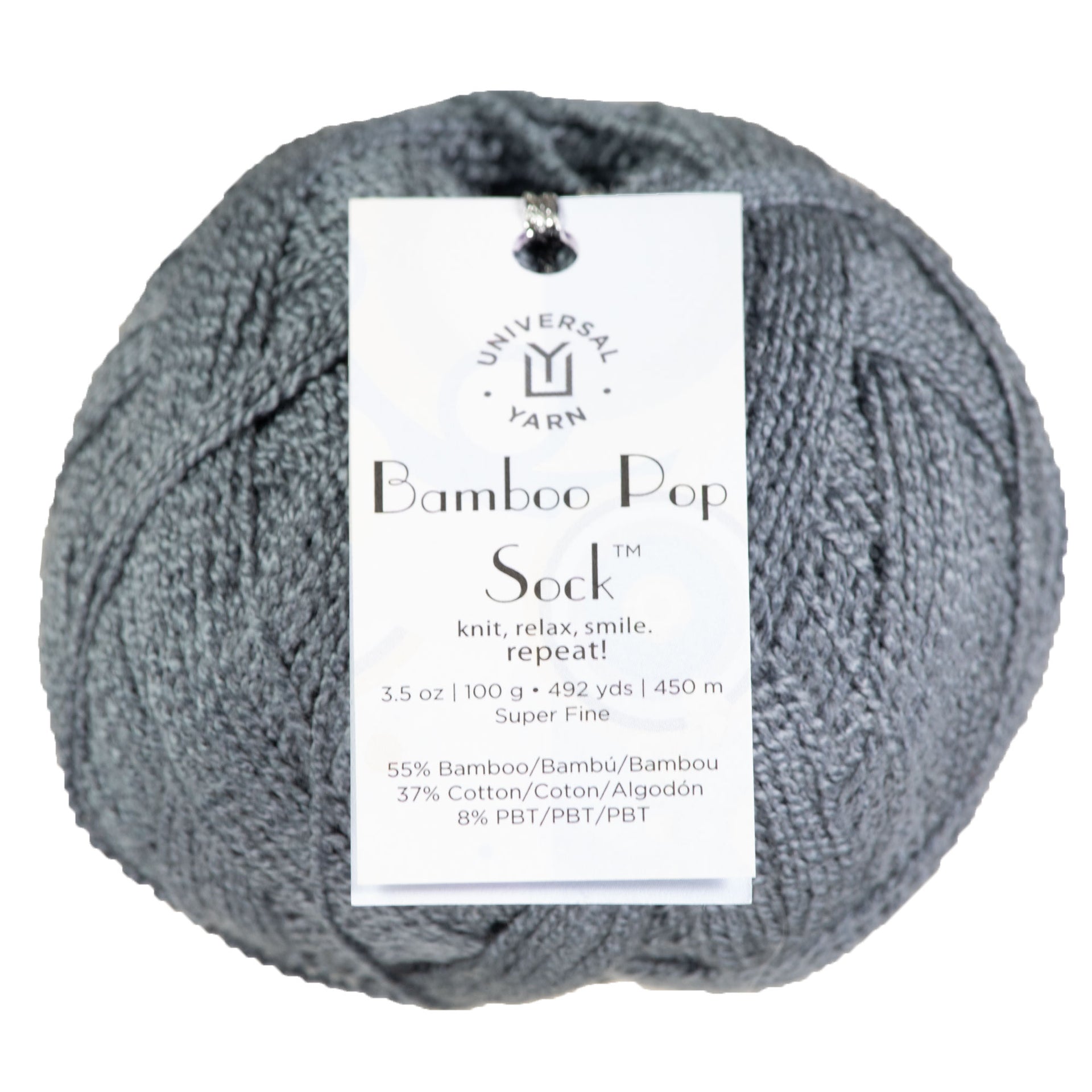 Universal Yarn Bamboo Pop Socks Yarn - 621 Stormcloud - Zoom Image
