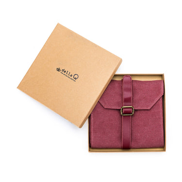 della Q Maker's Canvas Needle Case - Maroon - Zoom Image