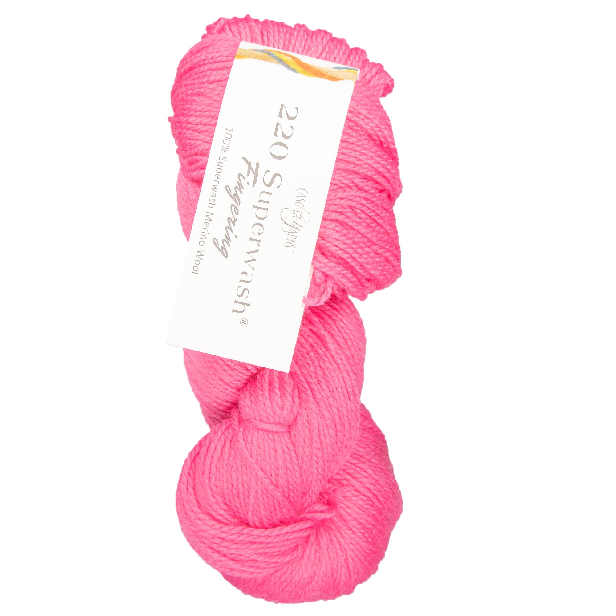 Cascade Yarns 220 Superwash Fingering Yarn - 23 Azalea Pink - Zoom Image