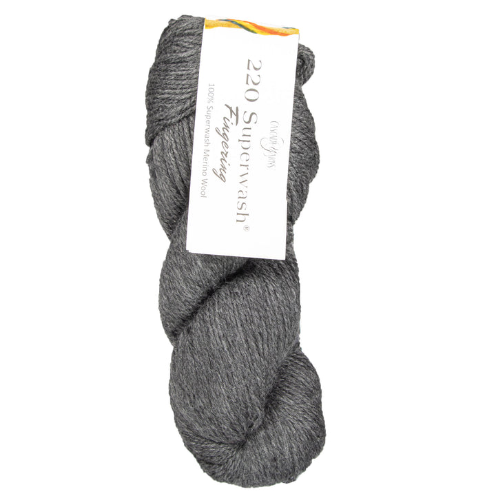 Cascade Yarns 220 Superwash Fingering Yarn - 27 Charcoal Heather - Zoom Image