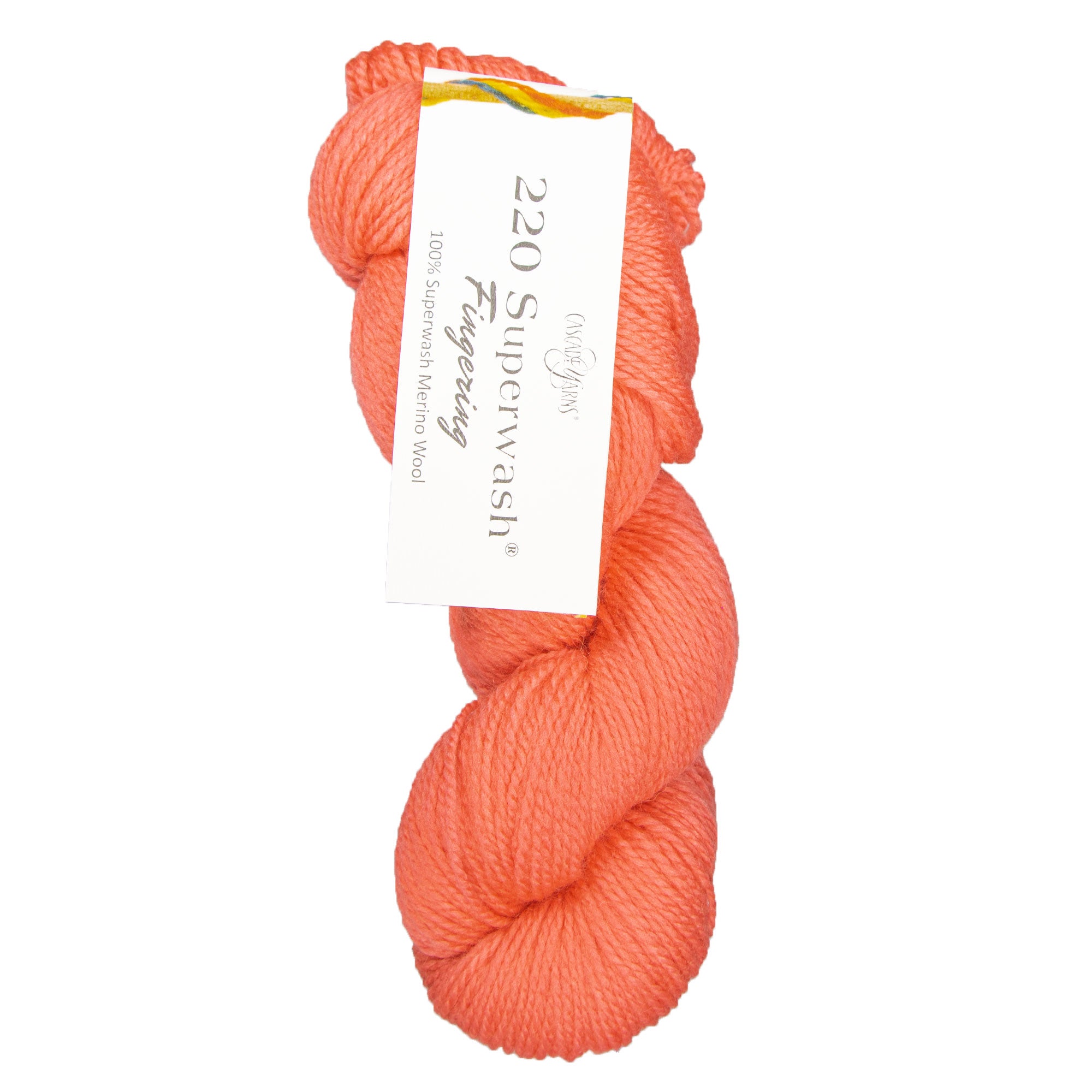 Cascade Yarns 220 Superwash Fingering Yarn - 30 Sugar Coral - Zoom Image