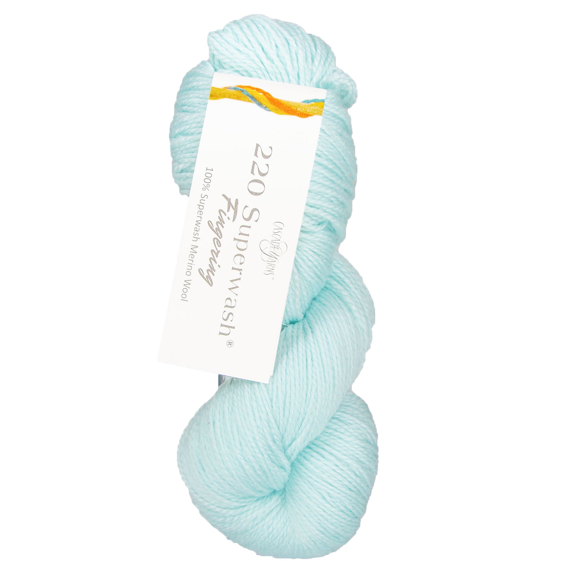 Cascade Yarns 220 Superwash Fingering Yarn - 90 Pastel Turquoise - Zoom Image

