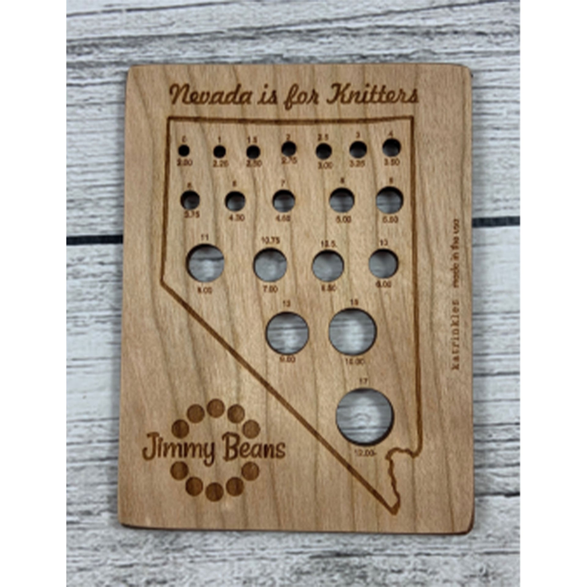 Katrinkles Jimmy Beans Wool Logo Needle Gauge - Nevada - Zoom Image
