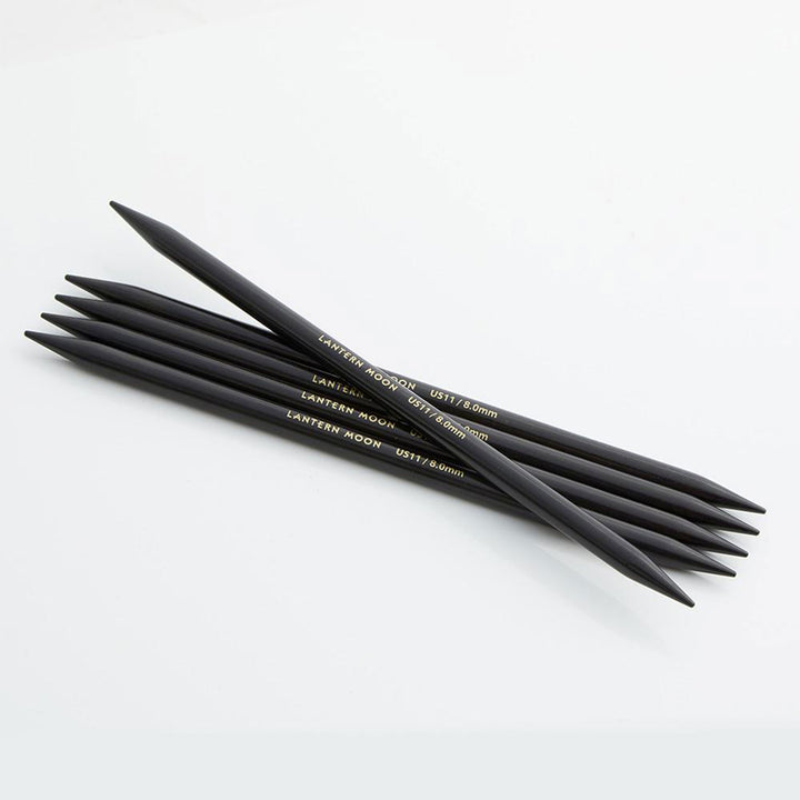 Lantern Moon Ebony Double Pointed Needles - US 6 (4.00mm) - 6" - Zoom Image