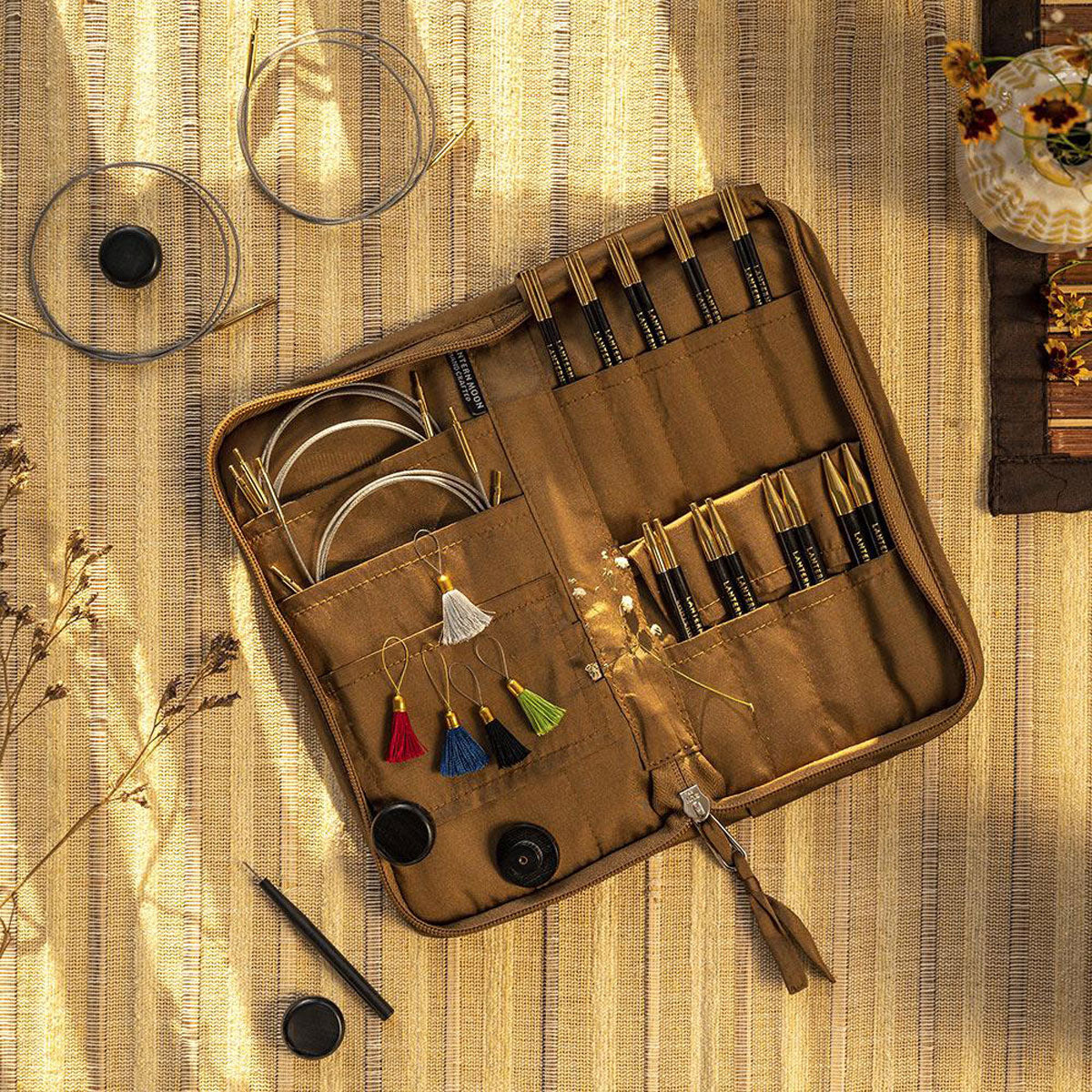Lantern Moon Ebony Interchangeable Needle Sets - Ancestry - 4 Inch Tips US 2.5-10 - Extra Image
