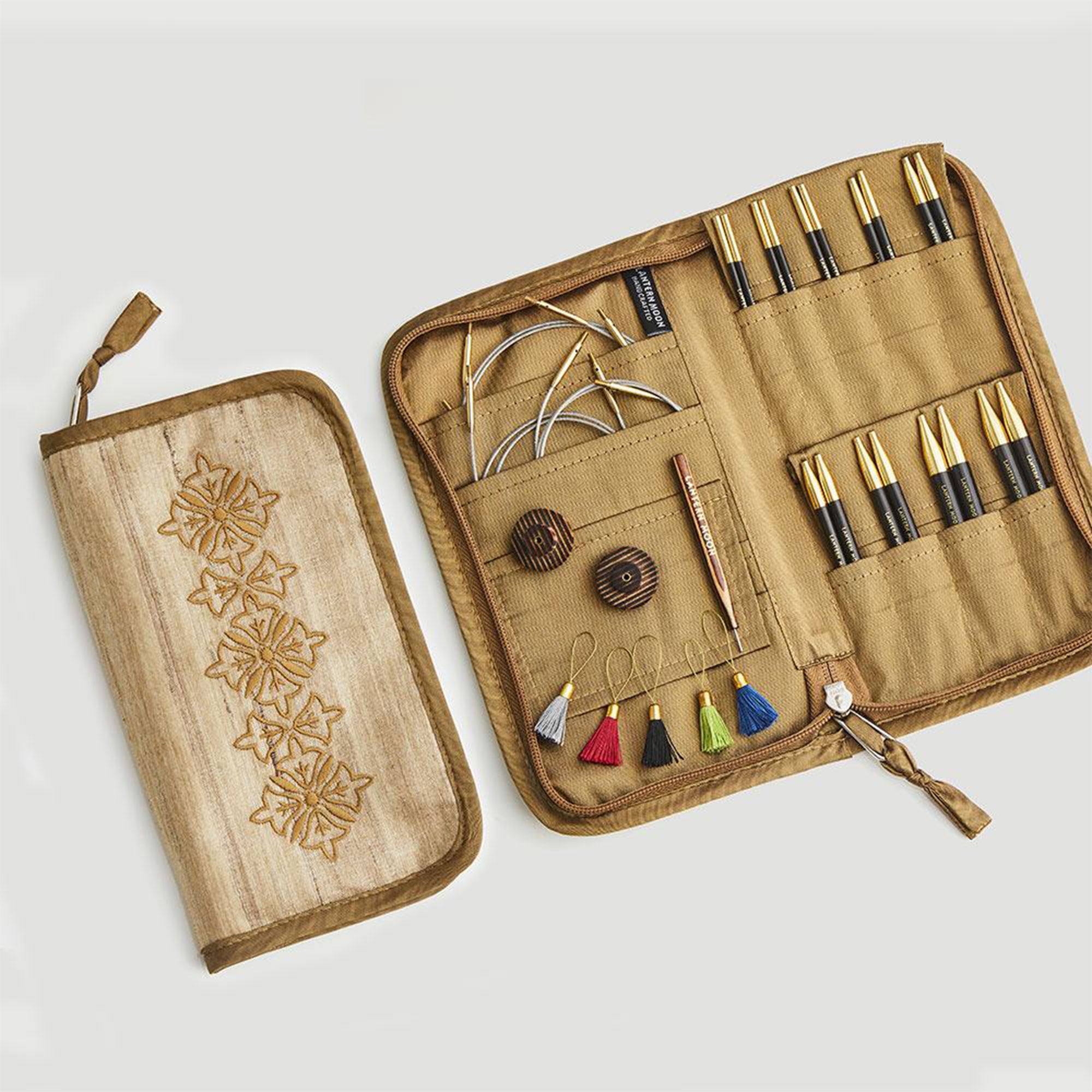 Lantern Moon Ebony Interchangeable Needle Sets - Ancestry - 4 Inch Tips US 2.5-10 - Zoom Image