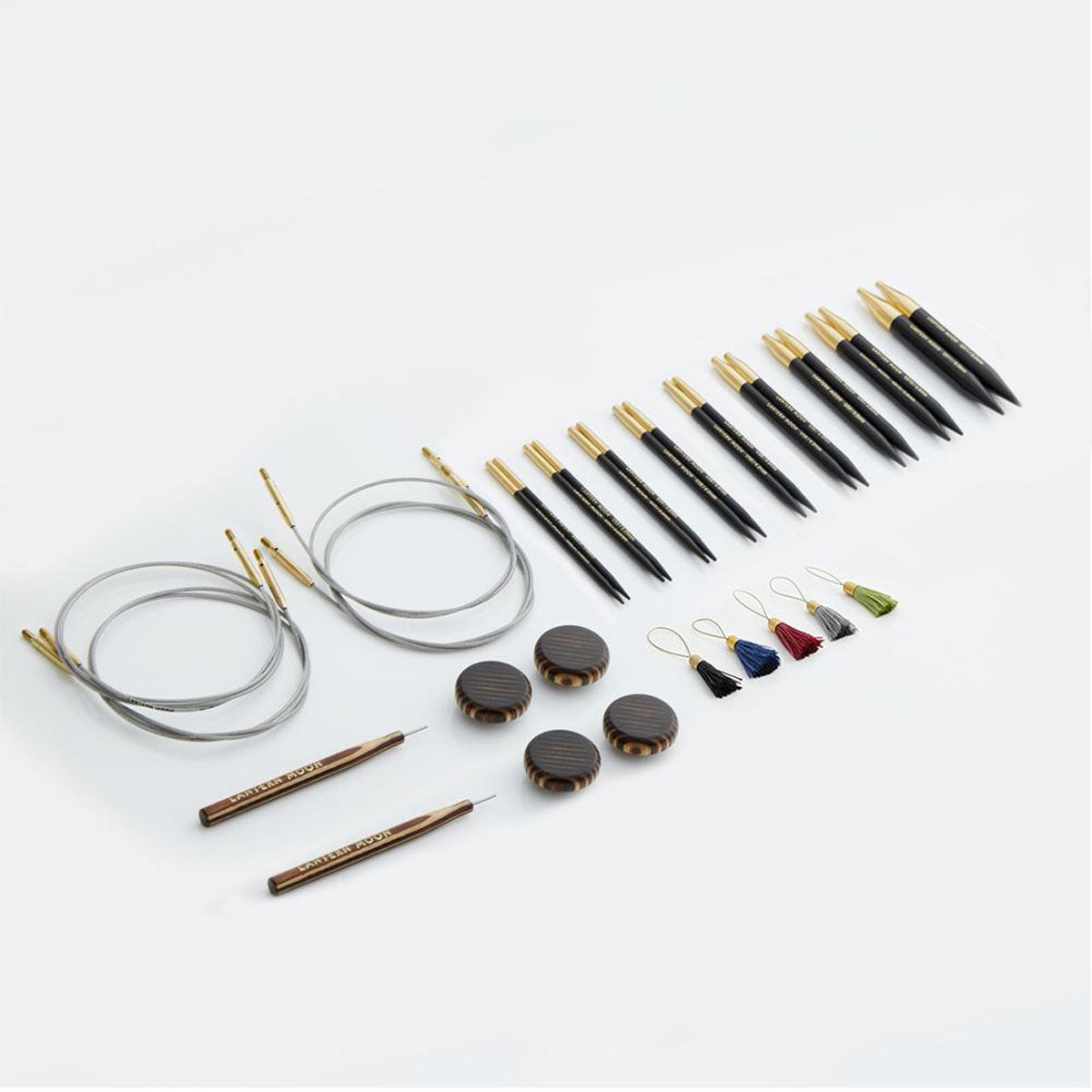 Lantern Moon Ebony Interchangeable Needle Sets - Ancestry - 4 Inch Tips US 2.5-10 - Extra Image