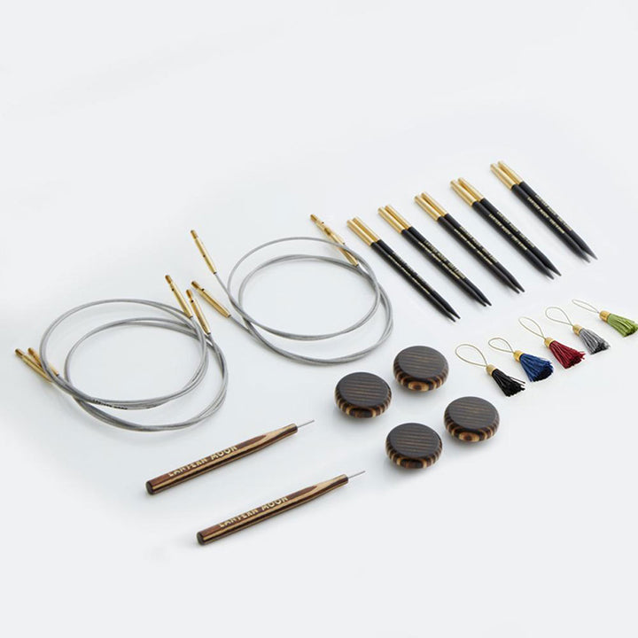 Lantern Moon Ebony Interchangeable Needle Sets - Heritage - 4 Inch Tips US 3-8 - Extra Image
