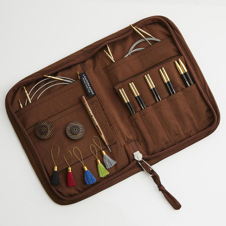 Lantern Moon Ebony Interchangeable Needle Sets - Heritage - 4 Inch Tips US 3-8 - Zoom Image