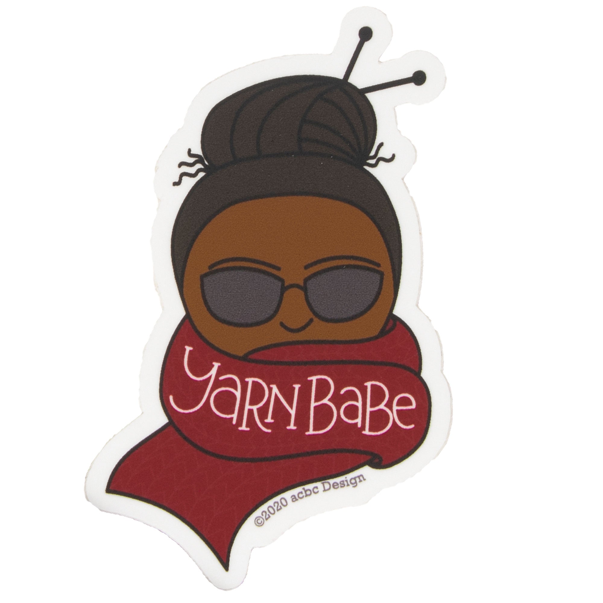 acbc Design Yarn Babe Collection - Red Scarf - Vinyl Sticker - Zoom Image