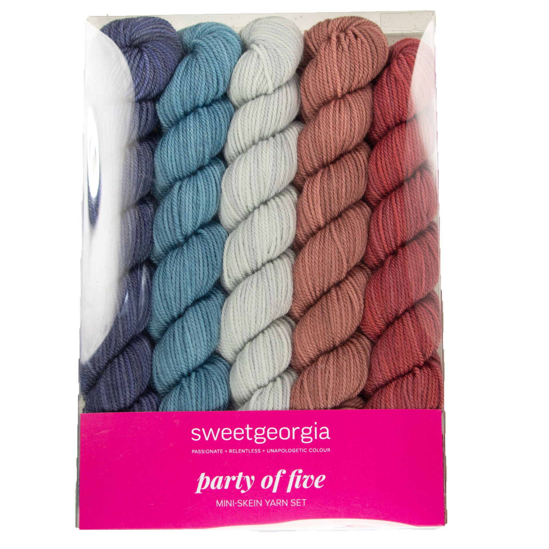 SweetGeorgia Tough Love Sock Party of Five Mini-Skein Set Yarn - Modern Desert - Zoom Image
