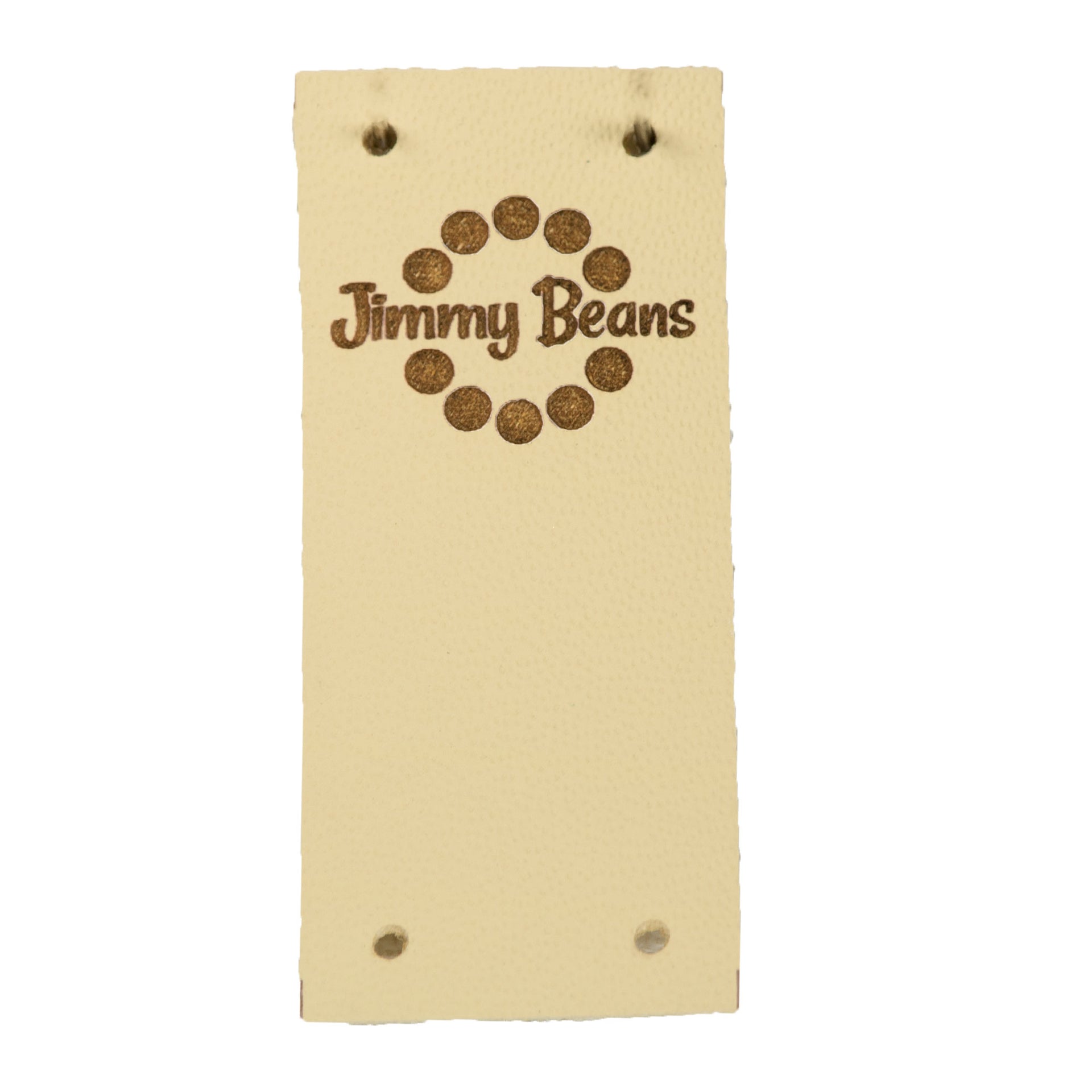 Leather Goods Company Center Fold Leather Label - Jimmy Beans Logo tag - Zoom Image
