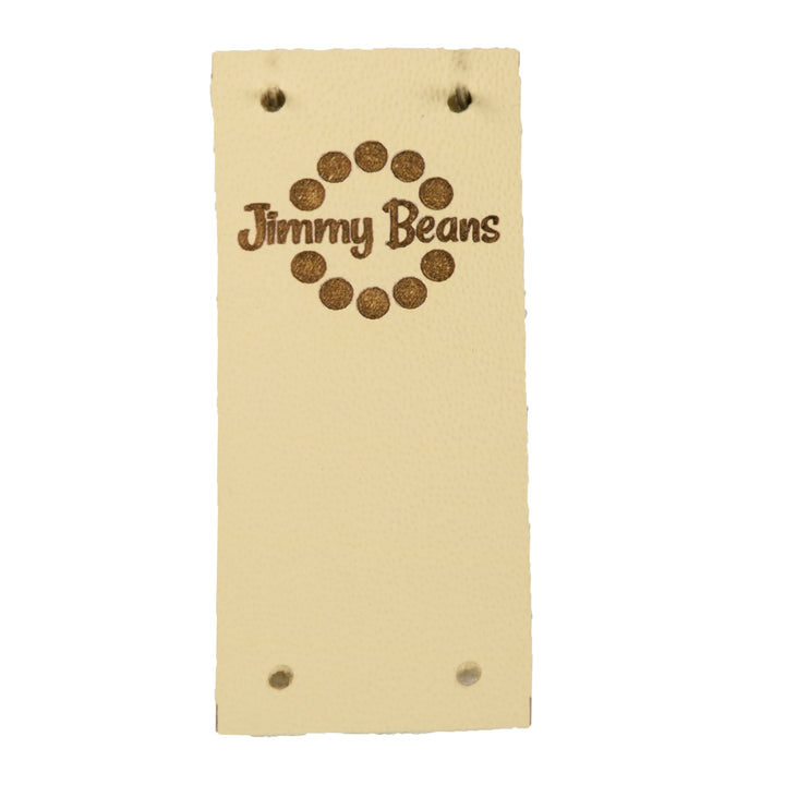 Leather Goods Company Center Fold Leather Label - Jimmy Beans Logo tag - Zoom Image