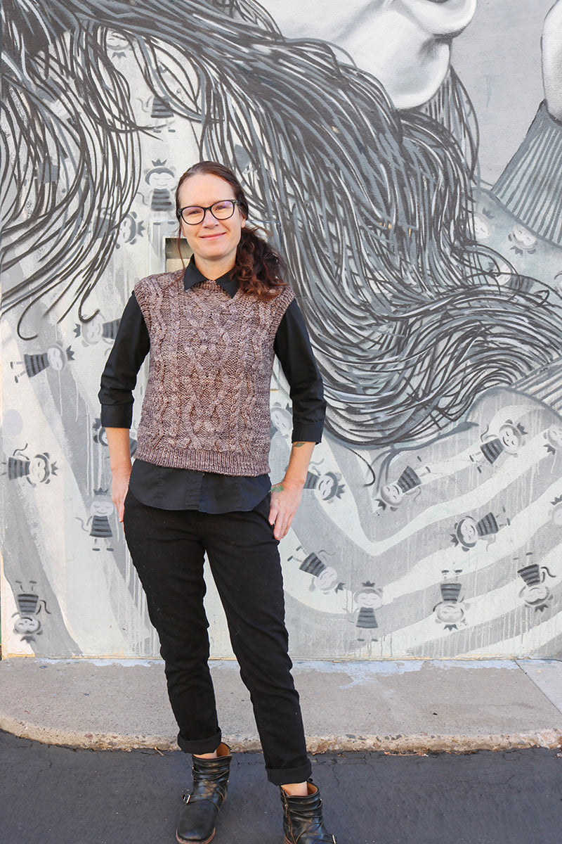Madelinetosh Tosh Patterns - Clara Cables Vest - PDF Download - Extra Image
