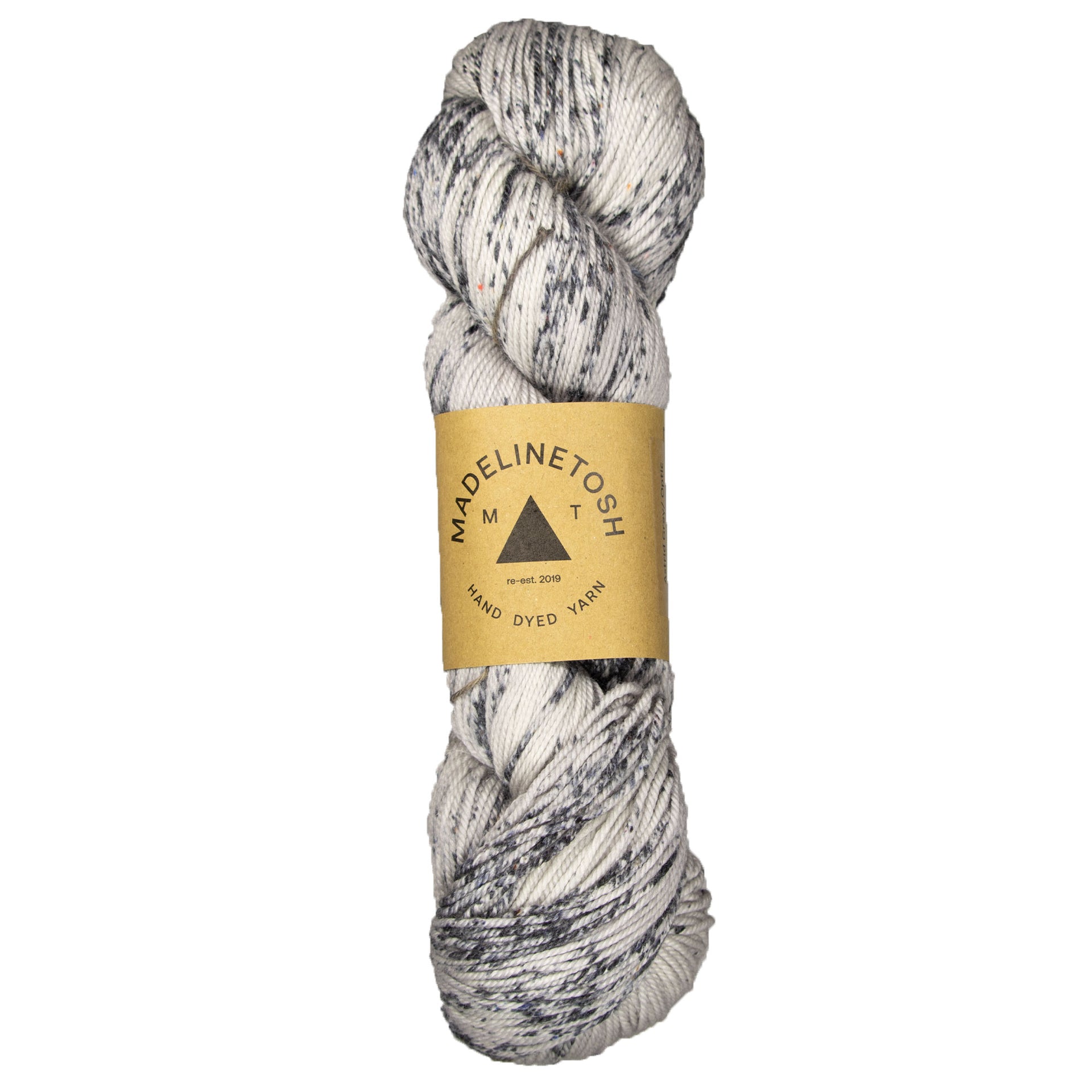 Madelinetosh Pashmina Yarn - Astrid Grey/ Optic - Zoom Image
