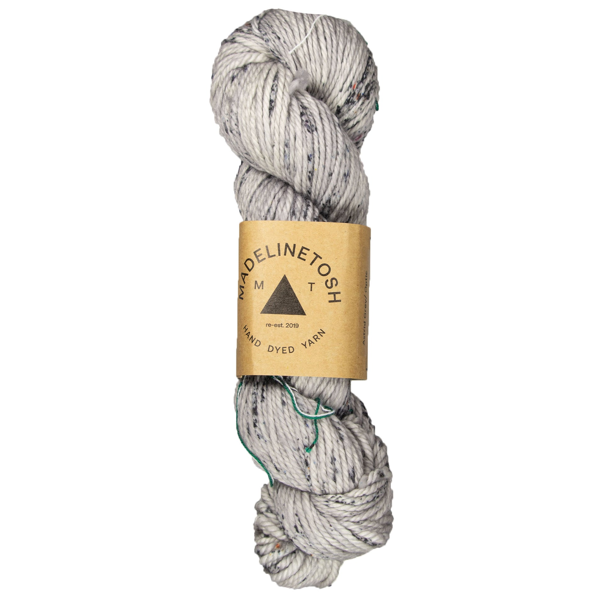 Madelinetosh TML Triple Twist Yarn - Astrid Grey/ Optic - Zoom Image
